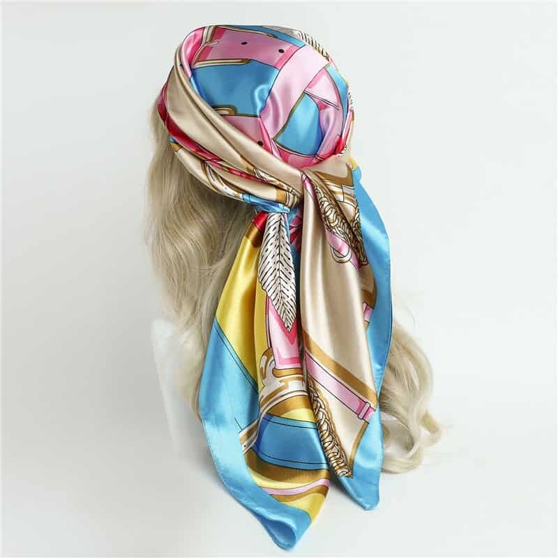 blauwe shawl